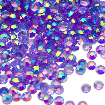 Dark Purple AB - Transparent Non-Hotfix Rhinestones