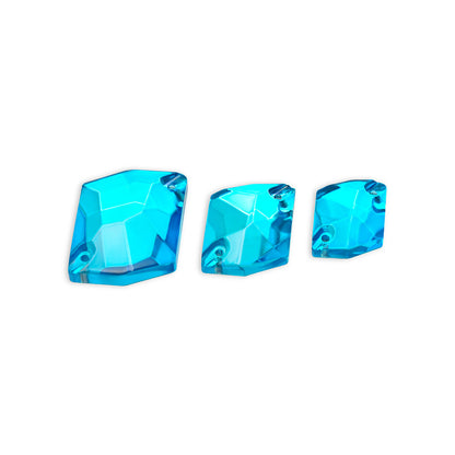 Cosmic, Aquamarine - Glass, Sew on Rhinestones