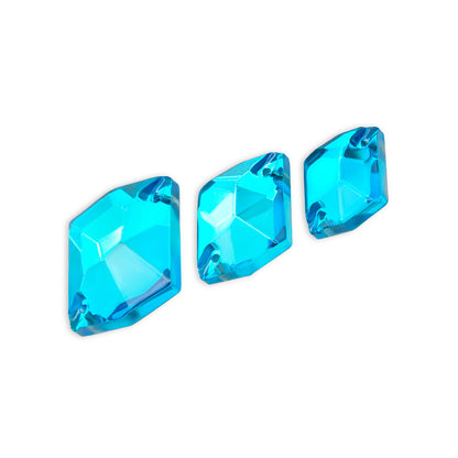 Cosmic, Aquamarine - Glass, Sew on Rhinestones