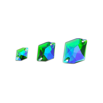 Cosmic, Emerald AB - Resin, Sew on Rhinestones
