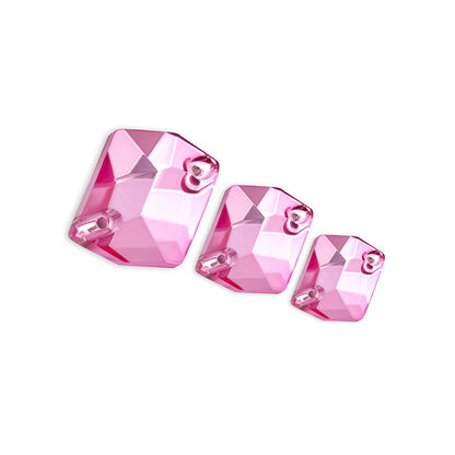 Cosmic, Lt. Rose - Glass, Sew on Rhinestones