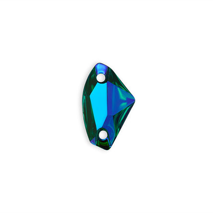 Galactic Axe, Green Zircon AB - Resin, Sew on Rhinestones