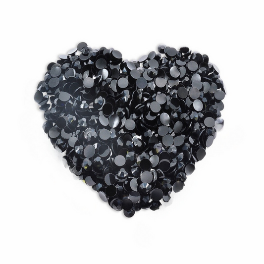 Jet Black - Jelly Non-Hotfix Strassi