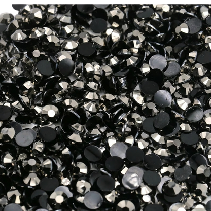 Jet Hematite - Resin Non-Hotfix Rhinestones