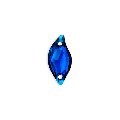 Leaf, Sapphire - Resin, Sew on Rhinestones
