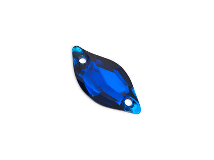 Leaf, Sapphire - Resin, Sew on Rhinestones