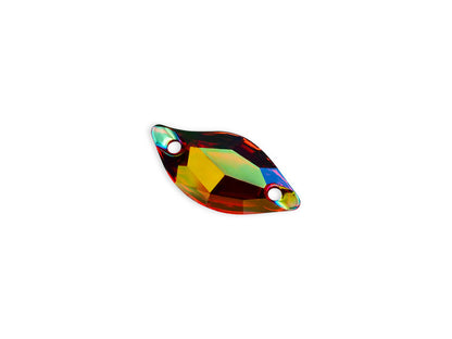 Leaf, Siam AB - Resin, Sew on Rhinestones