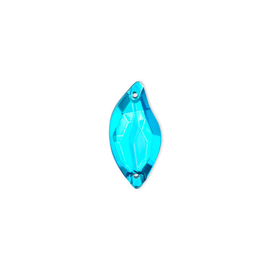 Lehti, Aquamarine - Lasi, Ommeltava Strassi