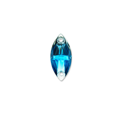 Navette, Lt. Sapphire - Resin, Sew on Rhinestones