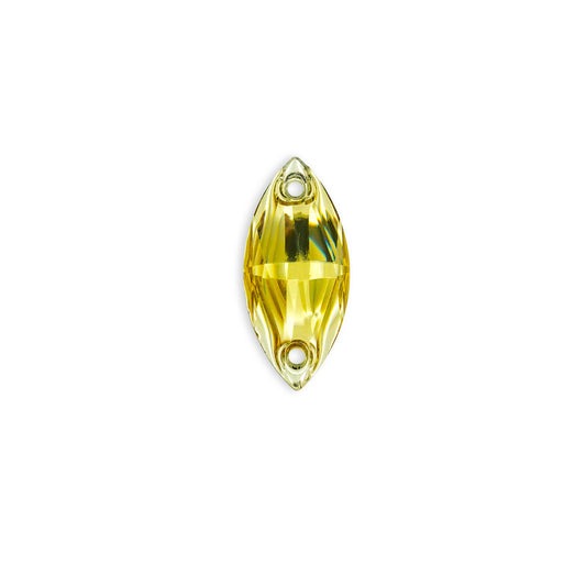 Terävä Soikea - Citrine, Resin, Ommeltava Strassi
