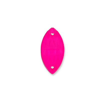 Terävä Soikea, Neon Pink - Resin, Ommeltava Strassi