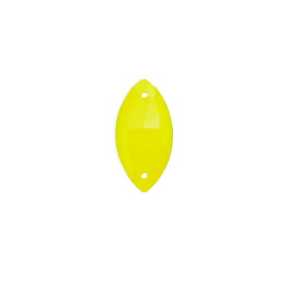 Navette, Neon Yellow - Glass, Sew on Rhinestones