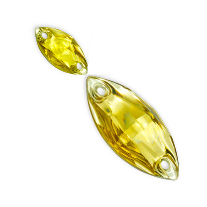 Navette, Citrine - Resin, Sew on Rhinestones