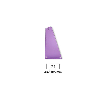 Mirror, Medium Amethyst, Shape P1-P20, Acrylic, Sew on