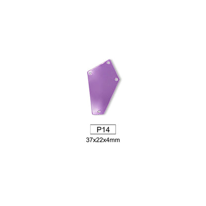Mirror, Medium Amethyst, Shape P1-P20, Acrylic, Sew on