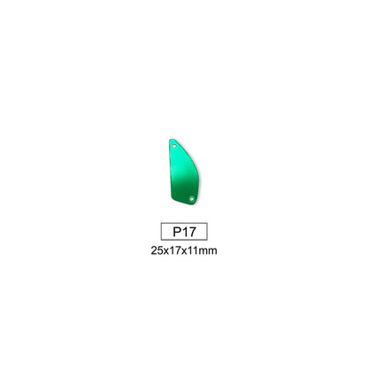 Mirror, Emerald, Shape P1 - P20, Acrylic, Sew on