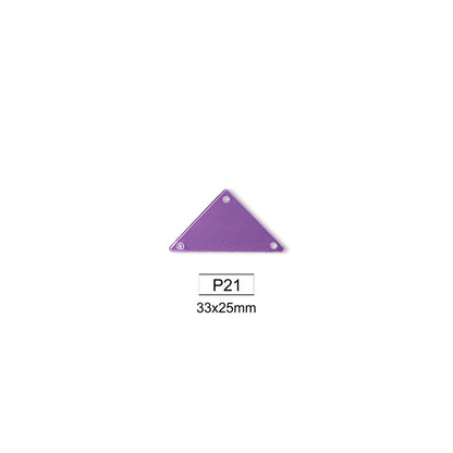 Mirror, Medium Amethyst, Shape P21-P40, Acrylic, Sew on
