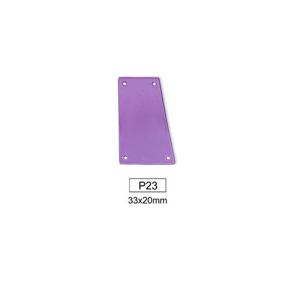 Mirror, Medium Amethyst, Shape P21-P40, Acrylic, Sew on
