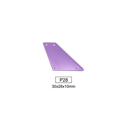 Mirror, Medium Amethyst, Shape P21-P40, Acrylic, Sew on