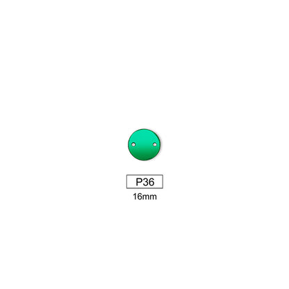 Mirror, Emerald, Shape P21 - P40, Acrylic, Sew on