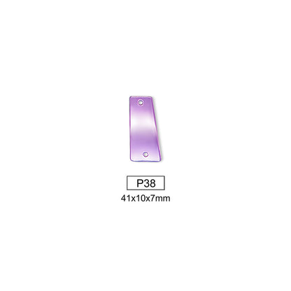 Mirror, Medium Amethyst, Shape P21-P40, Acrylic, Sew on