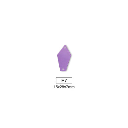 Mirror, Medium Amethyst, Shape P1-P20, Acrylic, Sew on