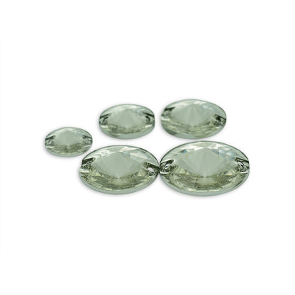 Rivoli Pyöreä, Crystal Clear - Resin, Ommeltava Strassi