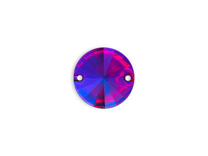Rivoli Pyöreä, Amethyst AB - Resin, Ommeltava Strassi