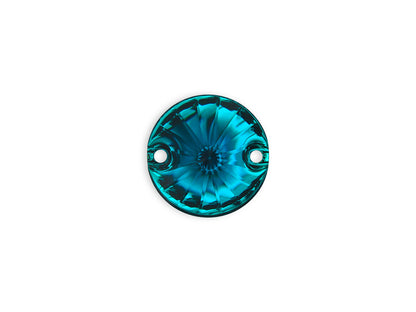 Rivoli Round, Blue Zircon - Resin, Sew on Rhinestones