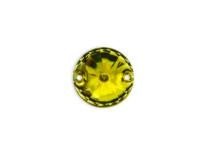 Rivoli Pyöreä, Citrine - Resin, Ommeltava Strassi