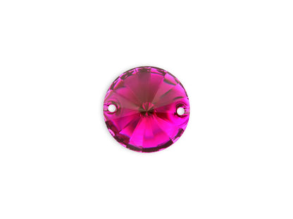 Rivoli Pyöreä, Fuchsia - Resin, Ommeltava Strassi
