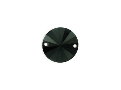 Rivoli Pyöreä, Jet Black - Resin, Ommeltava Strassi
