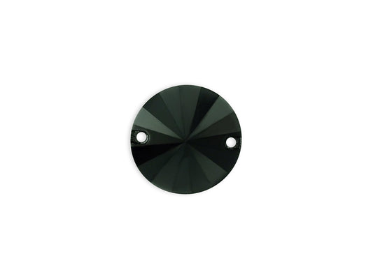 Rivoli Pyöreä, Jet Black - Resin, Ommeltava Strassi