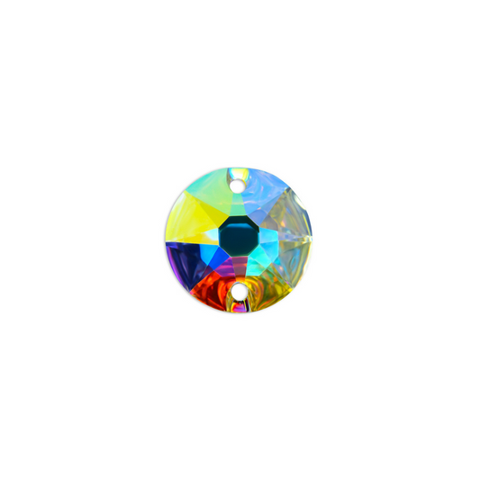 Rivoli Pyöreä, Crystal AB 8+8 - Resin, Ommeltava Strassi