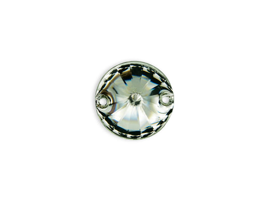 Rivoli Pyöreä, Crystal Clear - Resin, Ommeltava Strassi