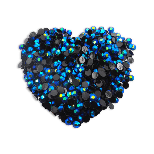 Shiny Blue Jet AB - Jelly Non-Hotfix Rhinestones