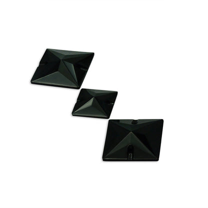 Square, Jet Black - Resin, Sew on Rhinestones