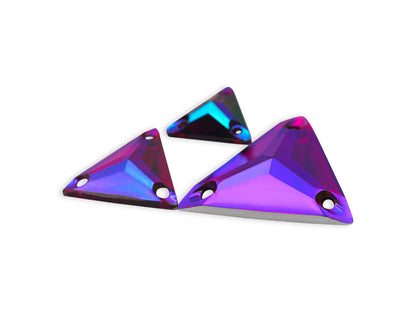Triangle, Amethyst AB - Resin, Sew on Rhinestone