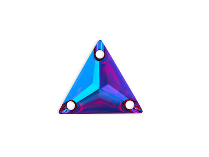 Triangle, Amethyst AB - Resin, Sew on Rhinestone