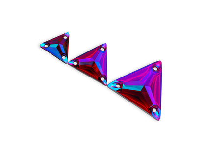 Triangle, Amethyst AB - Resin, Sew on Rhinestone