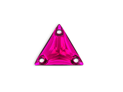 Triangle, Fuchsia - Resin, Sew on Rhinestone