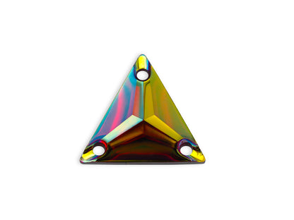 Triangle, Lt. Siam AB - Resin, Sew on Rhinestone