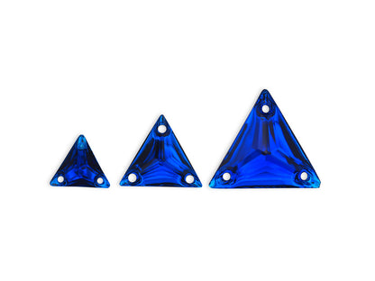 Triangle, Sapphire - Resin, Sew on Rhinestone