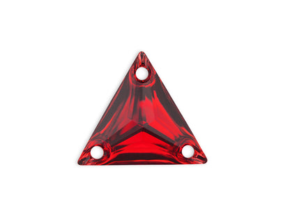 Triangle, Siam - Resin, Sew on Rhinestone